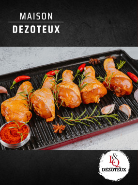 Pilon poulet cru mariné 