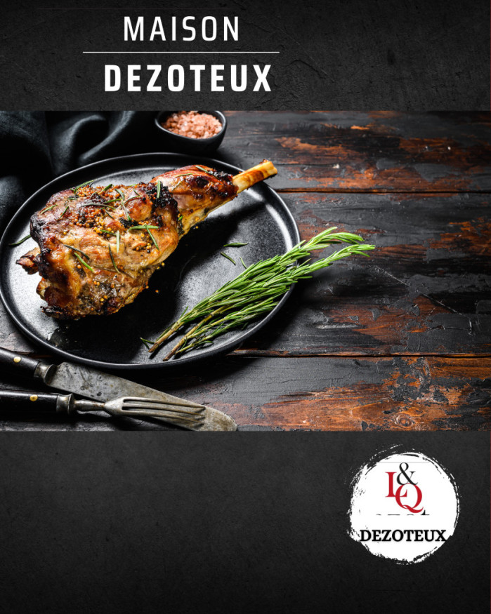 Gigot au thym et jambon cru 