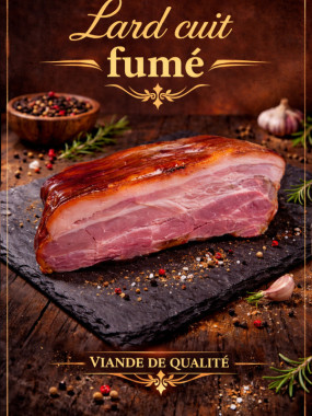 lard cuit fumé