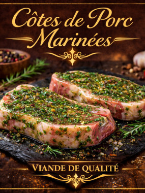 Côte de porc marinée