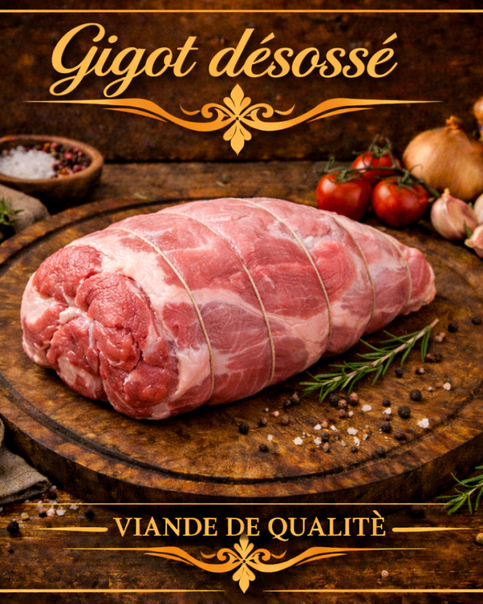 Gigot d'agneau désossé