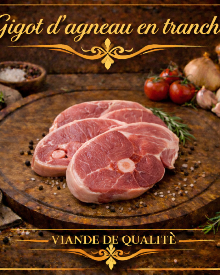 Gigot d'agneau en tranche 