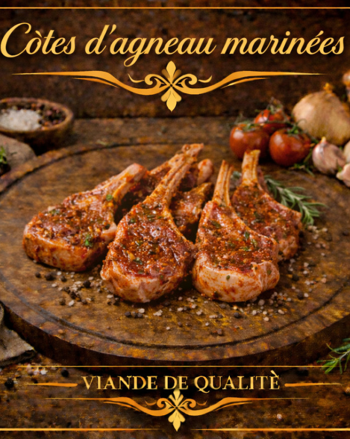 cote d'agneau marinée