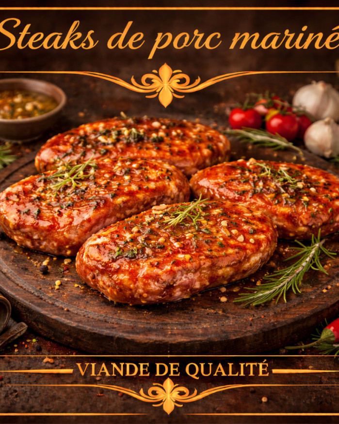 Steak de porc mariné 