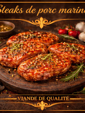 Steak de porc mariné 