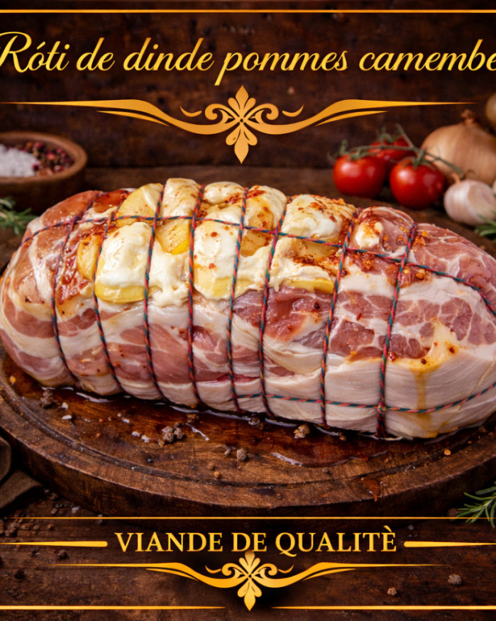 Rôti de dinde pommes camembert 