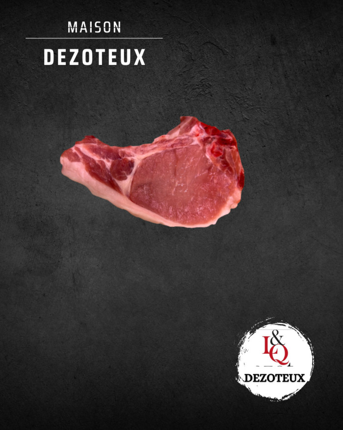 Cote de porc première Duroc d'olive 