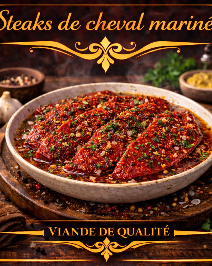 Steaks marinés 