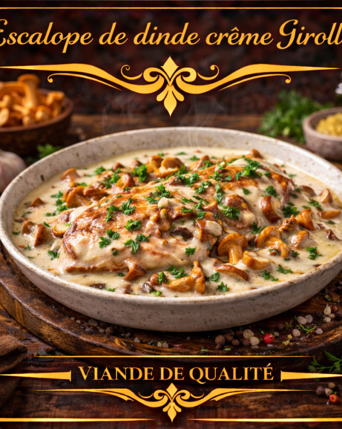 escalope de dinde creme girolle