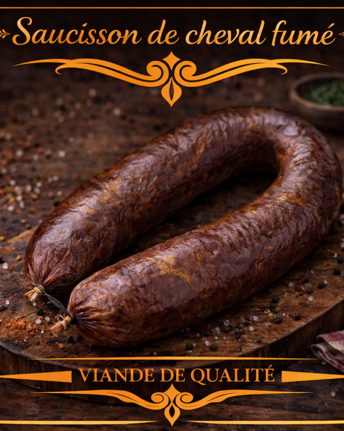 saucisson de cheval fumé 