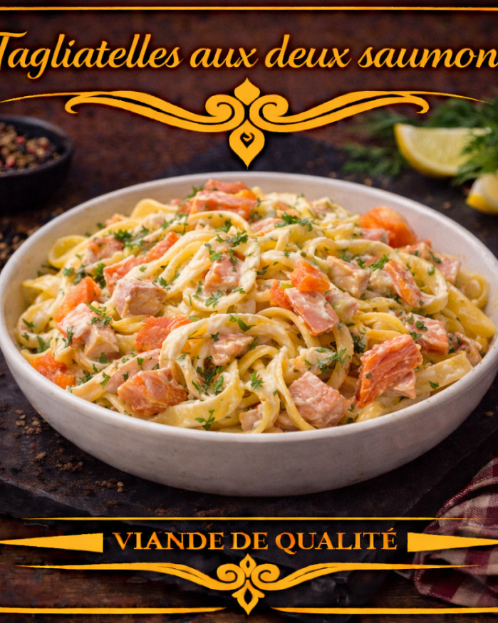 tagliatelles aux deux saumons 