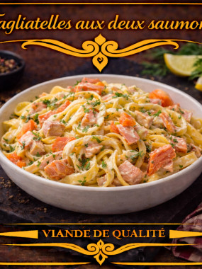 tagliatelles aux deux saumons 