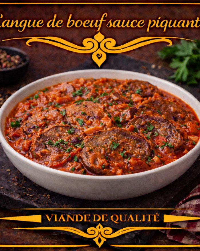 Langue de bœuf sauce piquante 