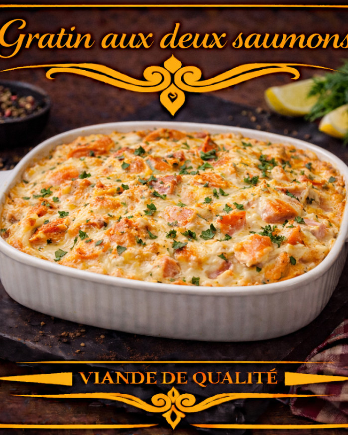 Gratin aux deux saumons 