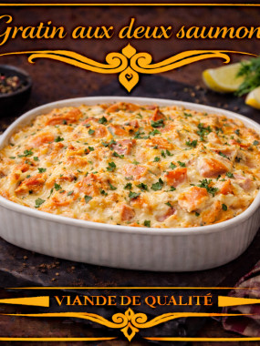 Gratin aux deux saumons 