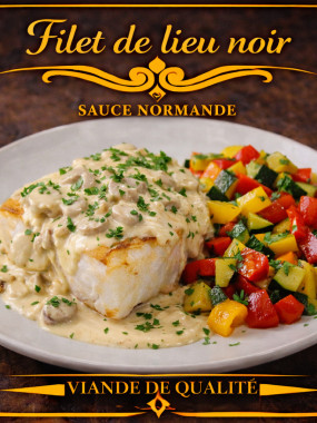 filet de lieu noir sauce normande 